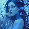 Blue Fantasy Girl Diamond Painting