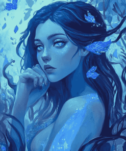 Blue Fantasy Girl Diamond Painting