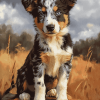 Blue Healer Puppy Diamond Painting