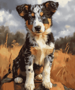 Blue Healer Puppy Diamond Painting