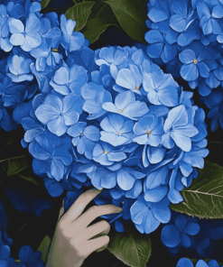 Blue Hydrangea Blossoms Diamond Painting