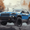 Blue Jeep Cherokee Adventure Diamond Painting