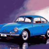 Blue Karmann Ghia Car Diamond Painting