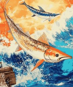 Blue Marlin Fish Diamond Painting