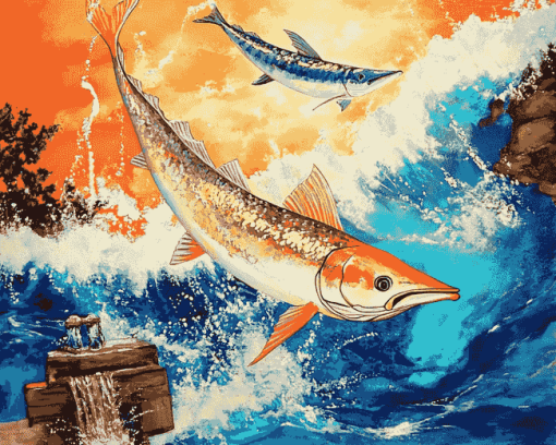 Blue Marlin Fish Diamond Painting