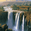 Blue Nile Waterfall Scenery Diamond Painting