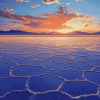 Bolivia Uyuni Salt Sunset Diamond Painting