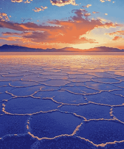 Bolivia Uyuni Salt Sunset Diamond Painting