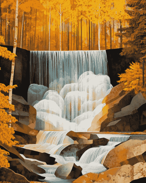 Bond Michigan Waterfall Diamond Painting