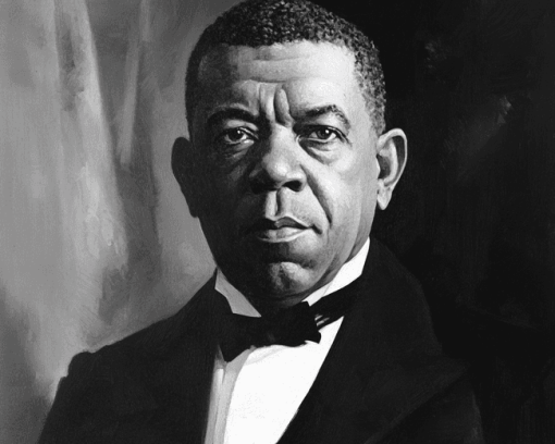 Booker Washington Monochrome Diamond Painting