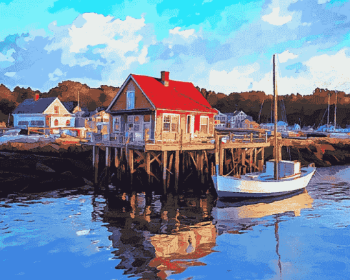 Boothbay Coastal Landscape Diamond Painting