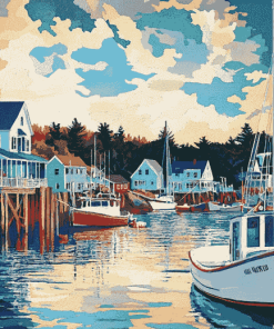 Boothbay Harbor Scenic Diamond Painting