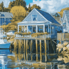 Boothbay Harbor Scenic View Diamond Painting