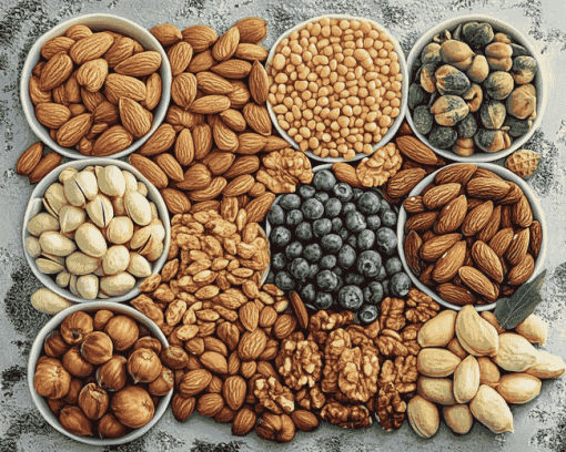 Botanical Seeds and Nuts Diamond Painting