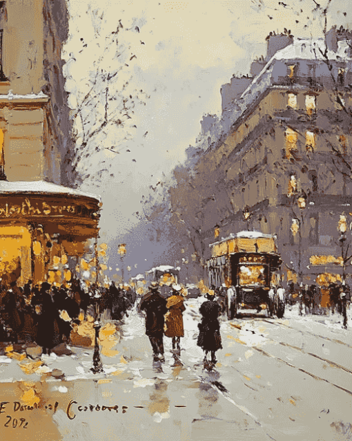 Boulevard Capucines Edouard Cortes Diamond Painting