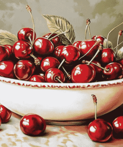 Bountiful Cherry Bowl Diamond Painting