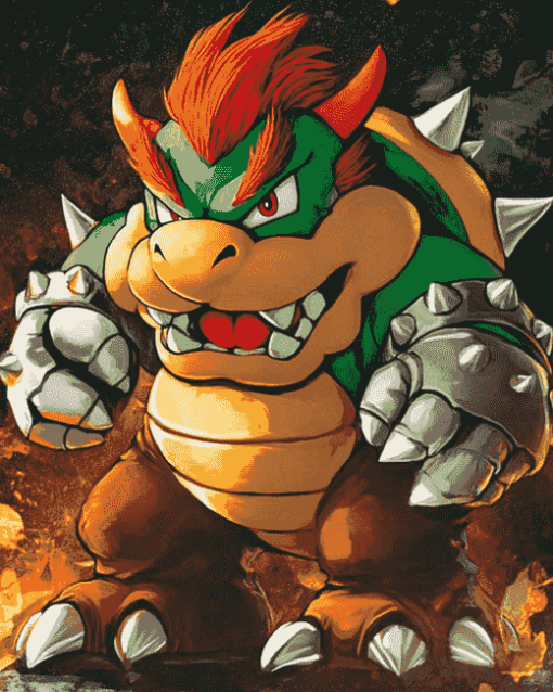 Bowser Anime Character Diamond Painting