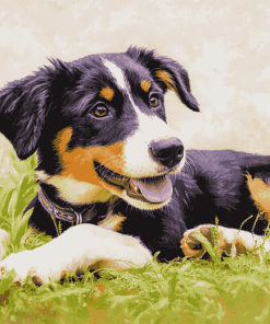 Boxer and Border Collie Puppies Diamond Painting