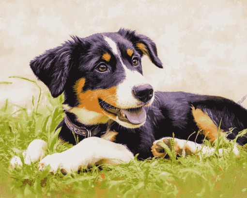 Boxer and Border Collie Puppies Diamond Painting