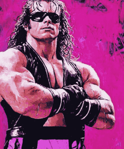 Bret Hart Famous Wrestler Diamond Painting