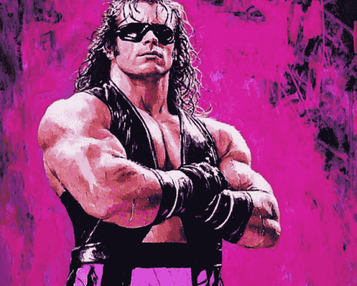 Bret Hart Famous Wrestler Diamond Painting