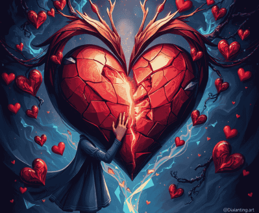 Broken Heart Fantasy Diamond Painting