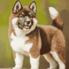 Brown Akita Puppy Diamond Painting