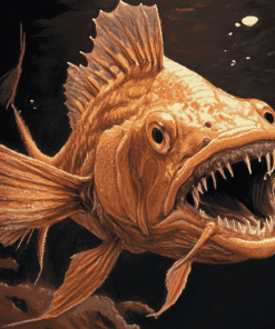 Brown Anglerfish Diamond Painting