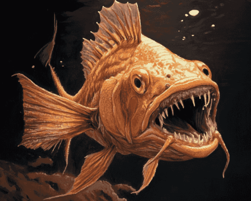 Brown Anglerfish Diamond Painting