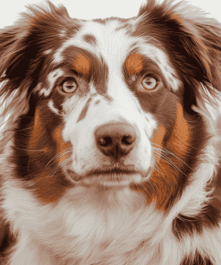 Brown Border Collie Puppy Diamond Painting