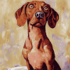 Brown Dog Cartoon Diamond Painting