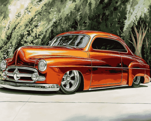 Brown Ford Coupe Diamond Painting