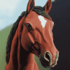 Brown Horse Portrait Diamond Painting