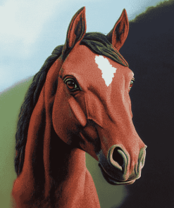 Brown Horse Portrait Diamond Painting