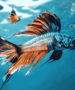 Brown Sailfish Fish Diamond Painting