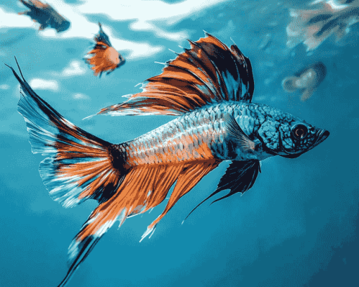 Brown Sailfish Fish Diamond Painting