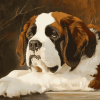 Brown St Bernard Puppy Diamond Painting