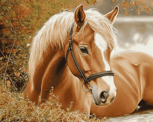 Brown Welsh Pony Horse Diamond Painting