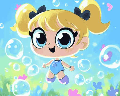 Bubbles Powerpuff Anime Diamond Painting