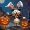 Bunny Cartoon Halloween Diamond Painting