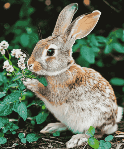 Bunny in Green Landscape Diamond Painting