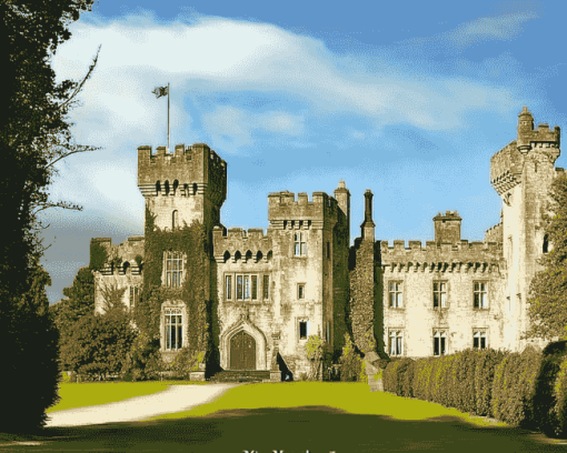 Cabra Castle Ireland Historic Sight Diamond Painting