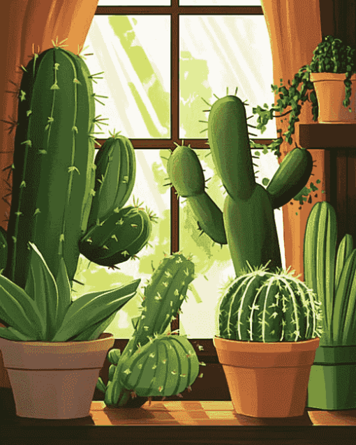 Cactus Cartoon Diamond Painting