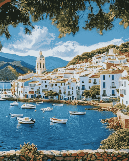 Cadaques Scenic Port Diamond Painting