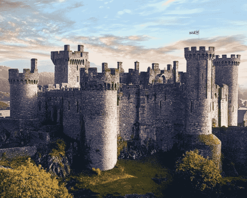 Caernarfon Castle Diamond Painting