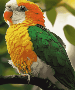 Caique Parrot Colorful Diamond Painting