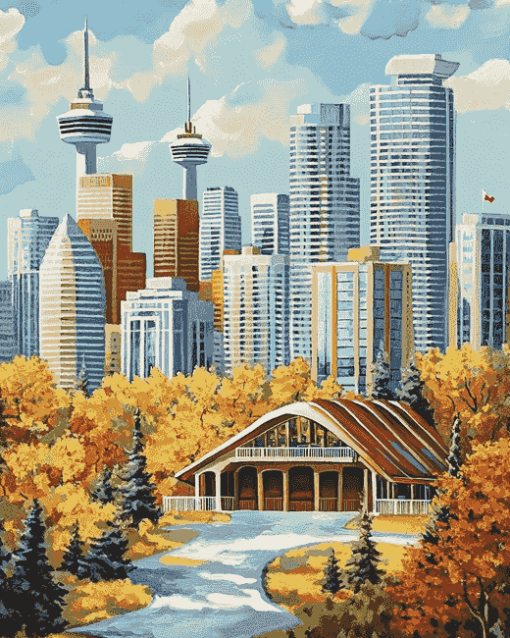 Calgary Cityscape Diamond Painting