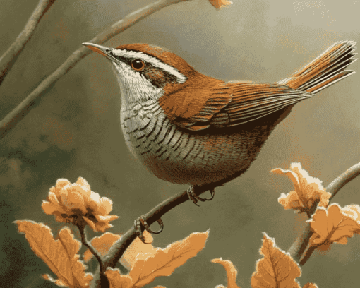 California Wren Birds Diamond Painting