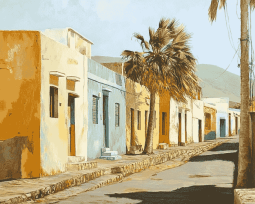 Cape Verde Streets Diamond Painting