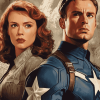 Captain America and Peggy Carter Diamond Painting